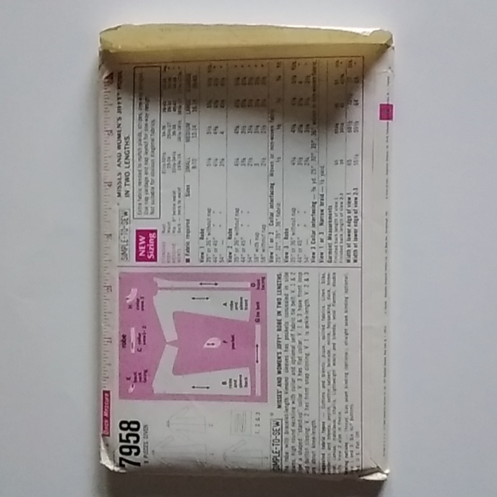 Simplicity 1968 Original Pattern #7958 Sz 16 - image 3